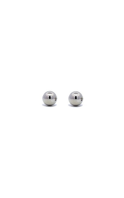 14K WHITE GOLD 5MM BALL STUD EARRINGS G13763 – Gem by carati