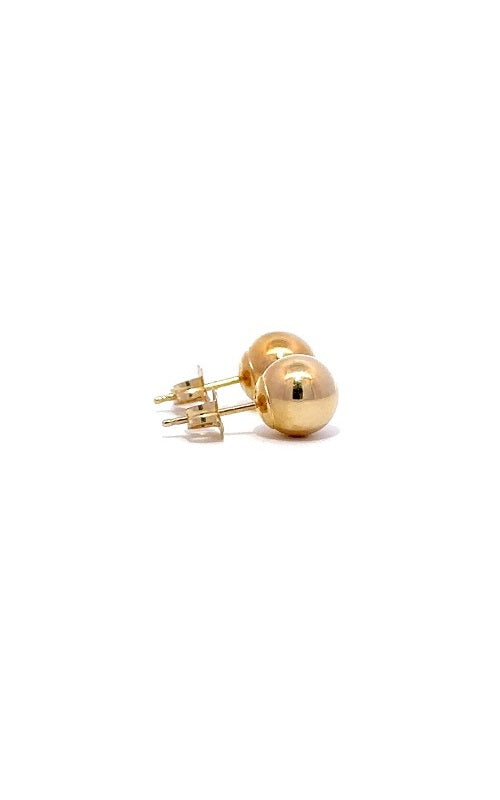 14K YELLOW GOLD 7MM BALL STUD EARRINGS  G13769