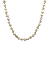 14K YELLOW GOLD AKOYA PEARLS NECKLACE - 18 INCHES  G14359