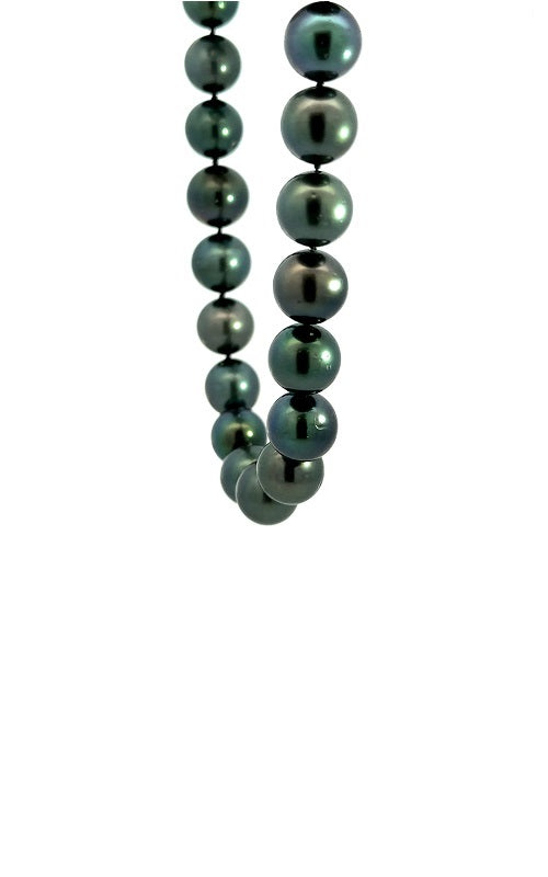 14K YELLOW GOLD TAHITIAN PEARLS NECKLACE - 18 INCHES  G14370