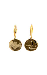 Jorge Revilla 'Planetarium' Sterling silver Gold Plated Dangle Huggies G15291