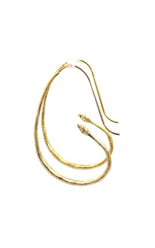 Jorge Revilla 'Cleo' Sterling silver Gold Plated Hoop Earrings G15299