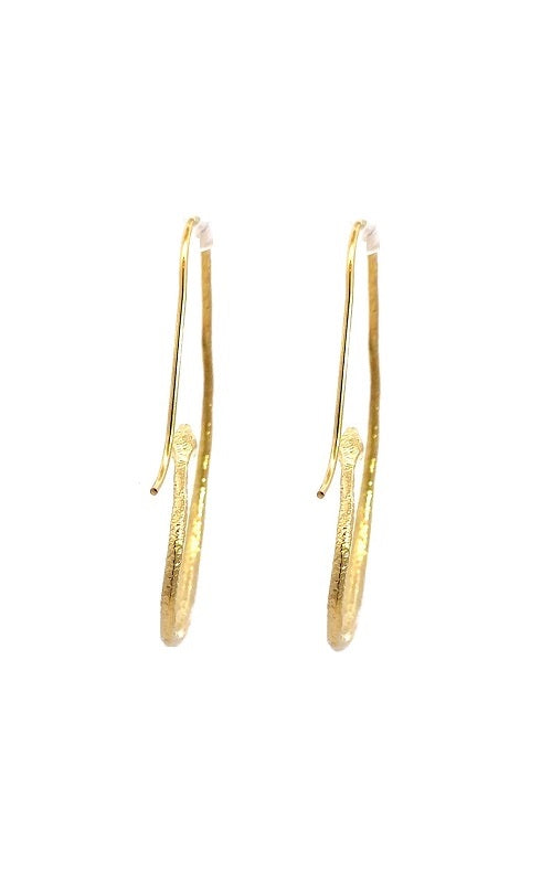 Jorge Revilla 'Cleo' Sterling silver Gold Plated Hoop Earrings G15299