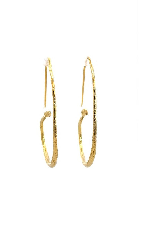 Jorge Revilla 'Cleo' Sterling silver Gold Plated Hoop Earrings G14452