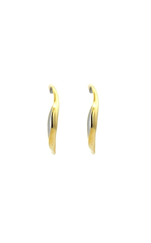 Jorge Revilla 'Venice' Sterling silver and Gold Plated Hoop Earrings  G14462