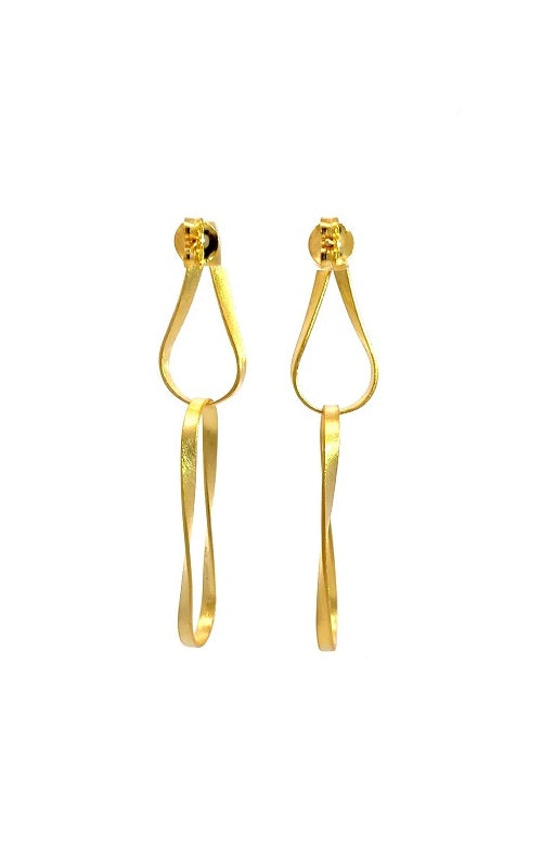 Jorge Revilla 'Twist' Sterling silver and Gold Plated Dangle Earrings  G14465
