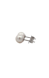 14K WHITE GOLD AKOYA PEARLS STUD EARRINGS - 5.5-6MM G16293