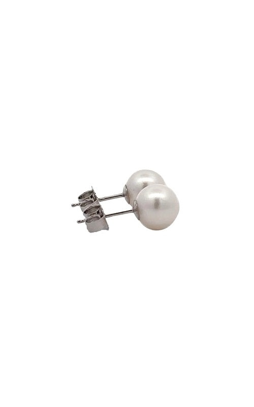 14K WHITE GOLD AKOYA PEARLS STUD EARRINGS - 5.5-6MM G16293