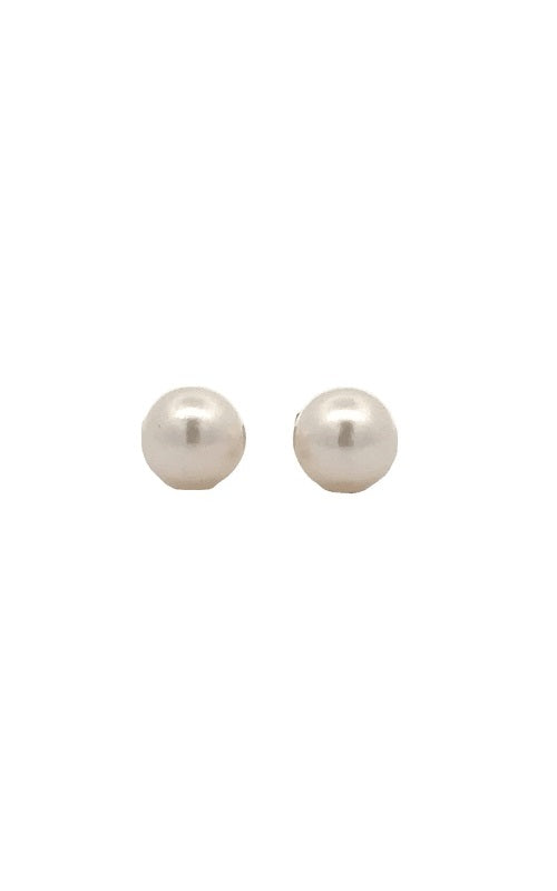 14K YELLOW GOLD AKOYA PEARLS STUD EARRINGS - 7.0-7.5MM G14556