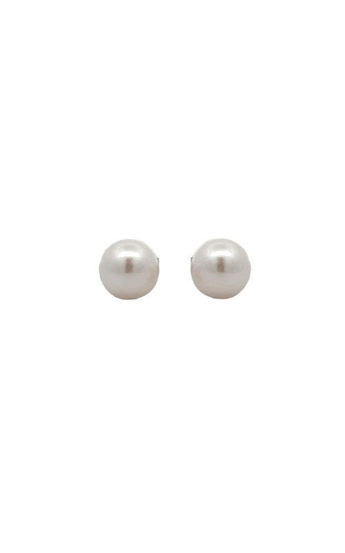 14K WHITE GOLD AKOYA PEARLS STUD EARRINGS - 5.5-6MM G16293