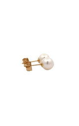 14K YELLOW GOLD PEARL STUD EARRINGS - 6.5-7.0MM  G14560