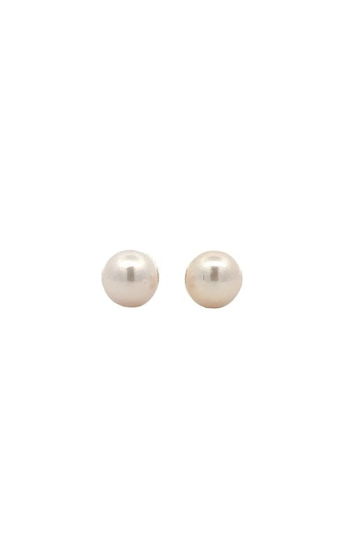 14K YELLOW GOLD PEARL STUD EARRINGS - 6.5-7.0MM  G14560