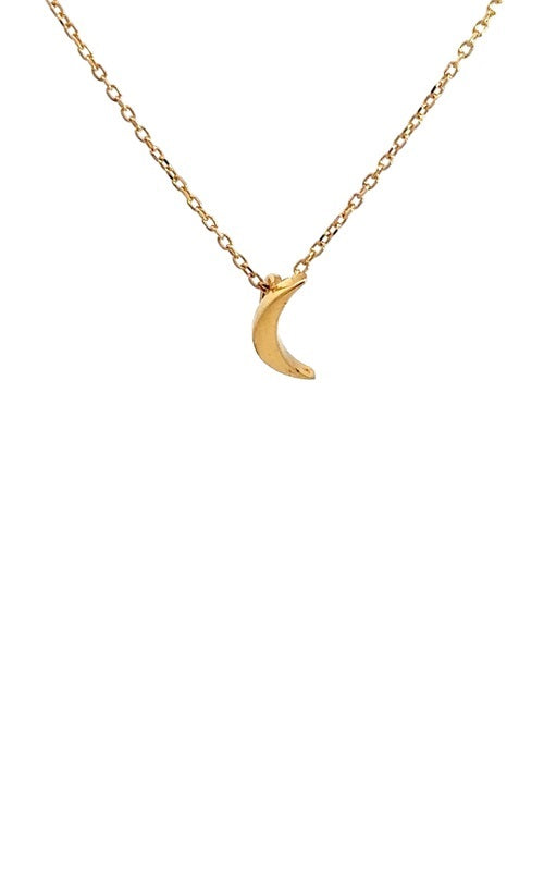 14K YELLOW GOLD CRESCENT NECKLACE  G14564