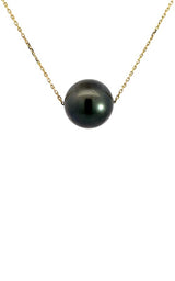 14K YELLOW GOLD TAHITIAN PEARL NECKLACE  G14605