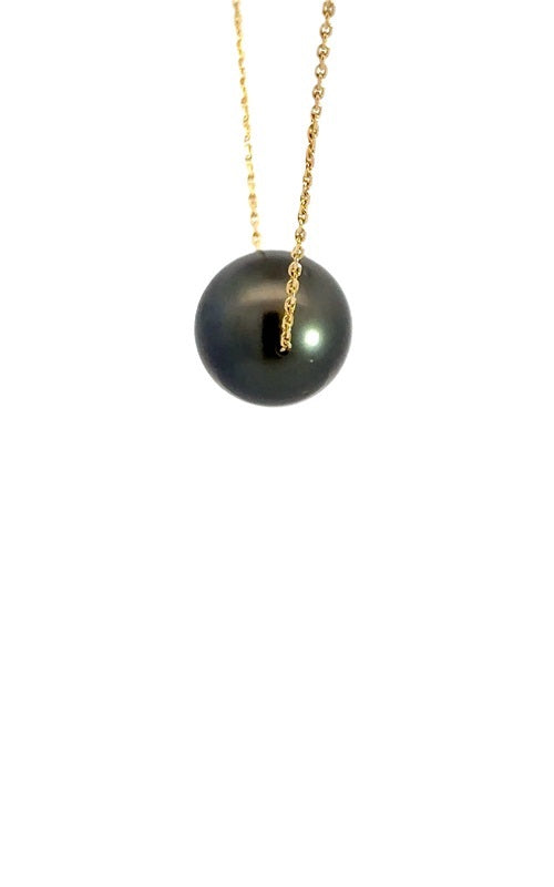 14K YELLOW GOLD TAHITIAN PEARL NECKLACE  G14605