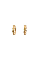 14K YELLOW GOLD DIAMOND HOOPS EARRINGS G14651