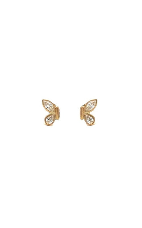 14K YELLOW GOLD DIAMOND CLIMBER EARRINGS G14652