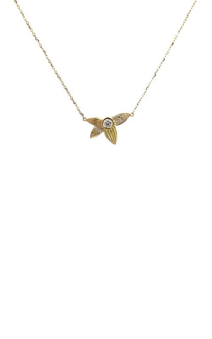 14K YELLOW GOLD DIAMOND NECKLACE G14656