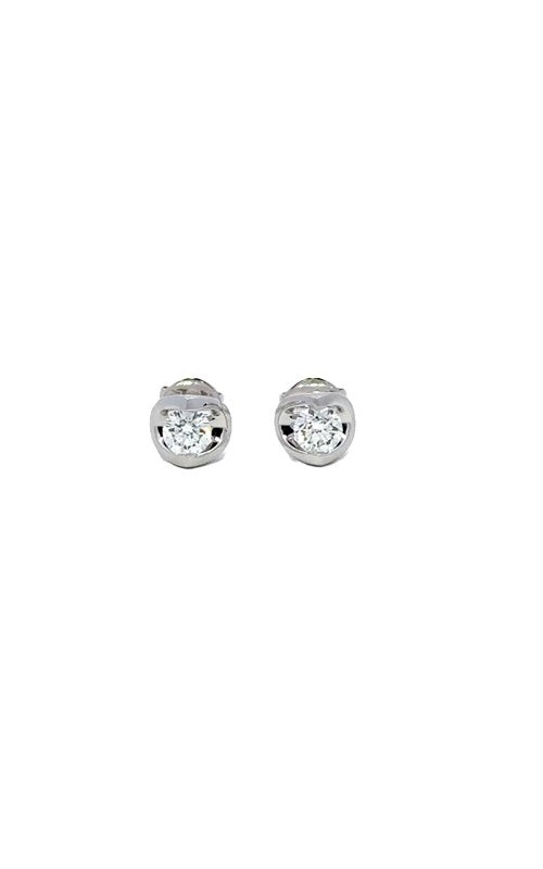 14K WHITE GOLD TENSION-SET STUD EARRINGS  G14702