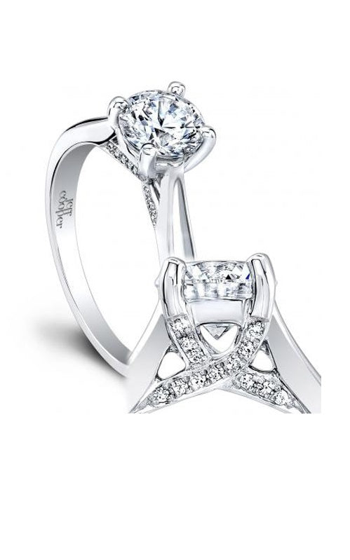 PLATINUM ENGAGEMENT RING WITH HIDDEN DIAMONDS  G1473