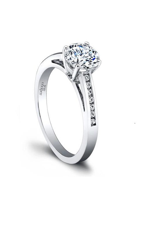 PLATINUM ENGAGEMENT RING WITH SIDE DIAMONDS  G1484