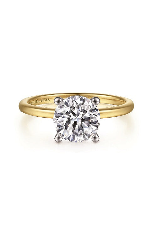 14K White-Yellow Gold Diamond Engagement Ring G14880