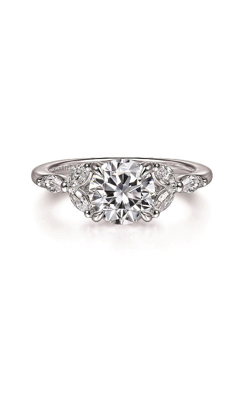 14K White Gold Round Diamond Engagement Ring G14898