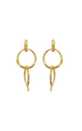 Sterling silver and Gold Plated 'Florence' Dangle Earrings  G15286