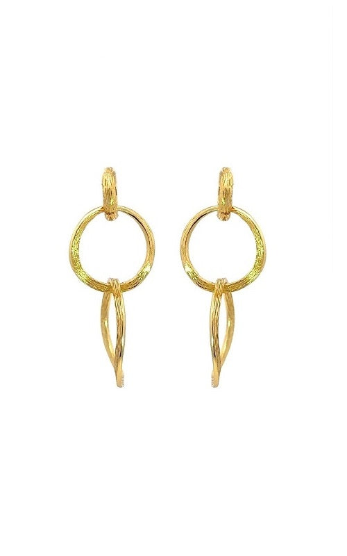 Sterling silver and Gold Plated 'Florence' Dangle Earrings  G15286