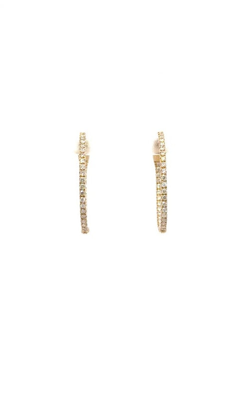 14K YELLOW GOLD INSIDE-OUTSIDE HOOP EARRINGS  G15320