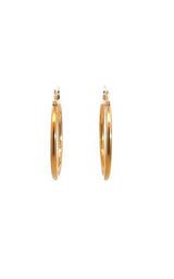 14K YELLOW GOLD 25MM HOOP EARRINGS  G15365