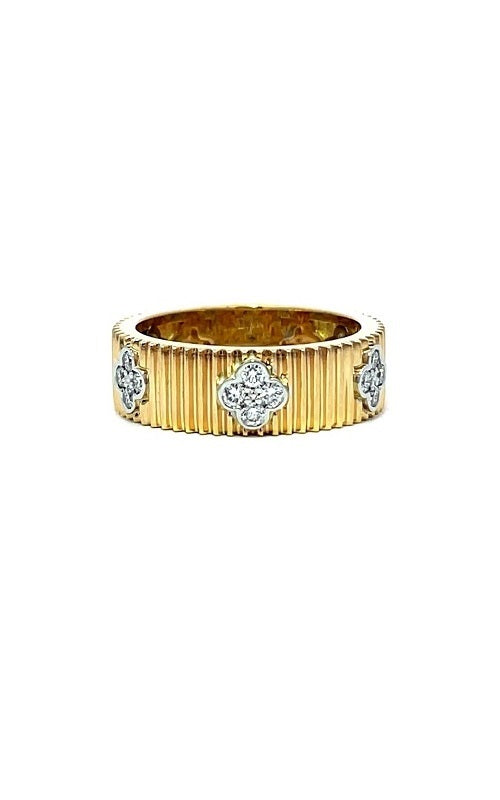 14K YELLOW AND WHITE GOLD DIAMONDS BAND  G15595