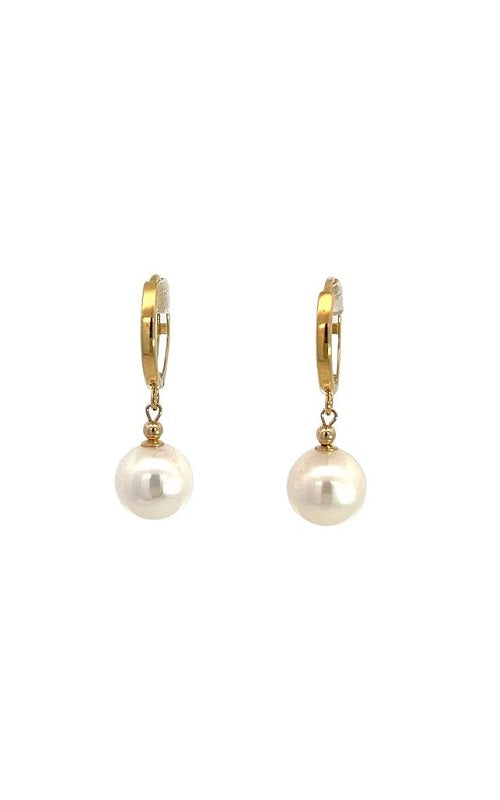 14k YELLOW GOLD EARRINGS AKOYA PEARLS  G15732