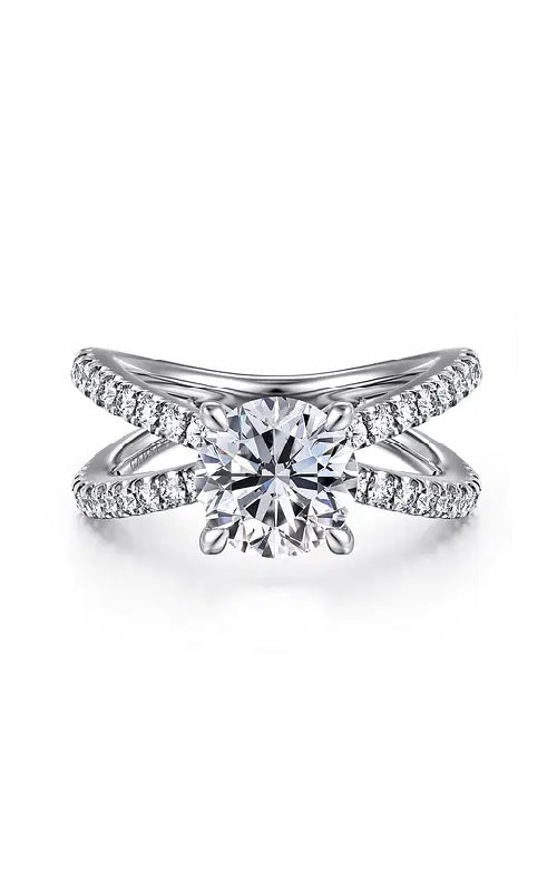 14K White Gold Diamond Engagement Ring G15943