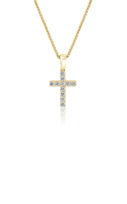 14K YELLOW GOLD DIAMOND CROSS PENDANT G16172