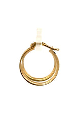 14K YELLOW & WHITE GOLD 20MM HOOP EARRINGS  G16126