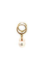 14k YELLOW GOLD EARRINGS AKOYA PEARLS  G16297