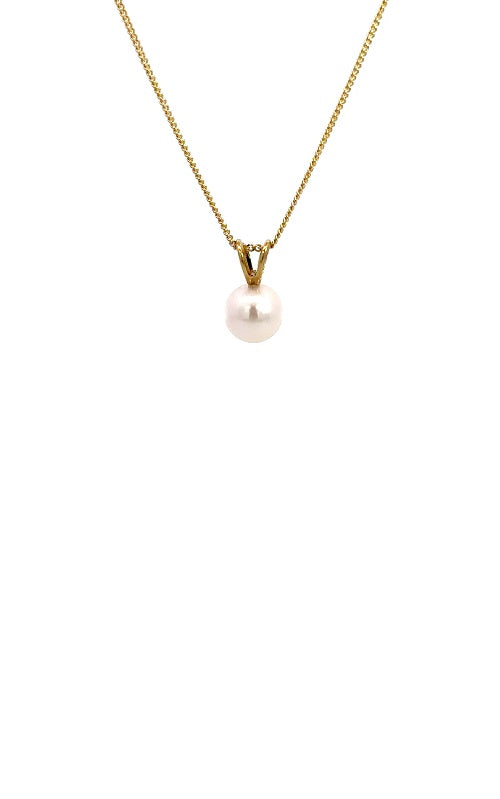 14K YELLOW GOLD AKOYA PEARL PENDANT  G16315