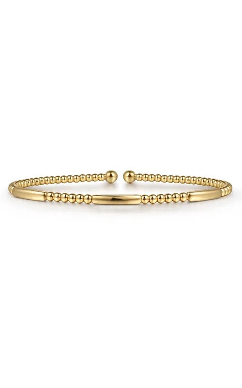 14K Yellow Gold Bujukan Open Bangle   G16410