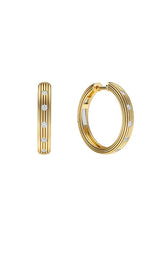 10K YELLOW GOLD LAB GROWN DIAMOND HOOPS EARRINGS G16793
