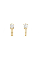 10K YELLOW GOLD LAB GROWN DIAMOND HUGGIE EARRINGS G16795