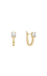 10K YELLOW GOLD LAB GROWN DIAMOND HUGGIE EARRINGS G16795