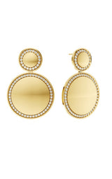 14K YELLOW GOLD LAB GRWON DIAMOND STUD EARRINGS G16801