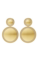 14K YELLOW GOLD LAB GRWON DIAMOND STUD EARRINGS G16801