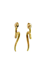 Jorge Revilla "Snake" Drop Stud earrings Push backs  G16909