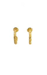 Sterling Silver Gold Plated 'Lava' Half Hoop Earrings G16911