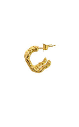 Sterling Silver Gold Plated 'Lava' Half Hoop Earrings G16911