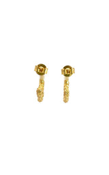 Sterling Silver Gold Plated 'Lava' Half Hoop Earrings G16911