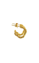Sterling Silver Gold Plated 'Lava' Half Hoop Earrings G16911