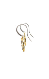 Sterling Silver Gold Plated 'Ribbon' Dangle Earrings G16916